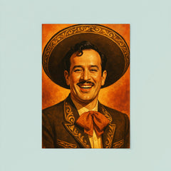 Painting of Pedro Infante smiling poster 8