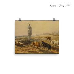 Pallas Athena and the Herdsman's Dogs by Briton Riviere poster 3
