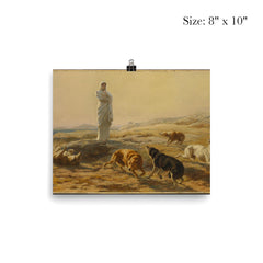 Pallas Athena and the Herdsman's Dogs by Briton Riviere poster 4