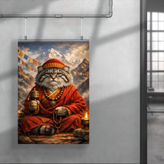 Pallas's cat monk in Himalayan robes poster 4