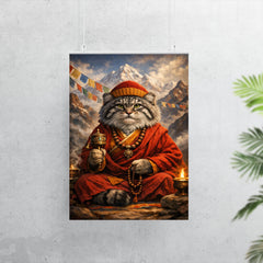 Pallas's cat monk in Himalayan robes poster 7