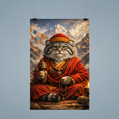Pallas's cat monk in Himalayan robes poster 9