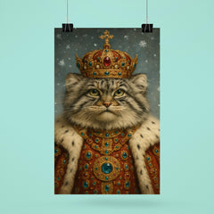 Pallas's cat tsar in jewel studded winter regalia poster 6
