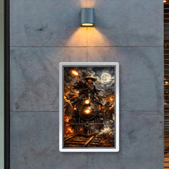 Pancho Villa night raid by locomotive poster 2