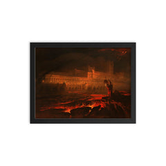 Pandemonium by John Martin framed print on a plain backdrop in size 12"x16".