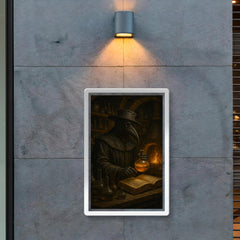 Paracelsus in plague doctor alchemy lab poster 2