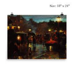 Paris at Night by Charles Courtney Curran, 1889 poster 5