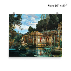 Park Landscape with Nymphaeum by Max Röder poster 2