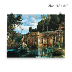Park Landscape with Nymphaeum by Max Röder poster 5