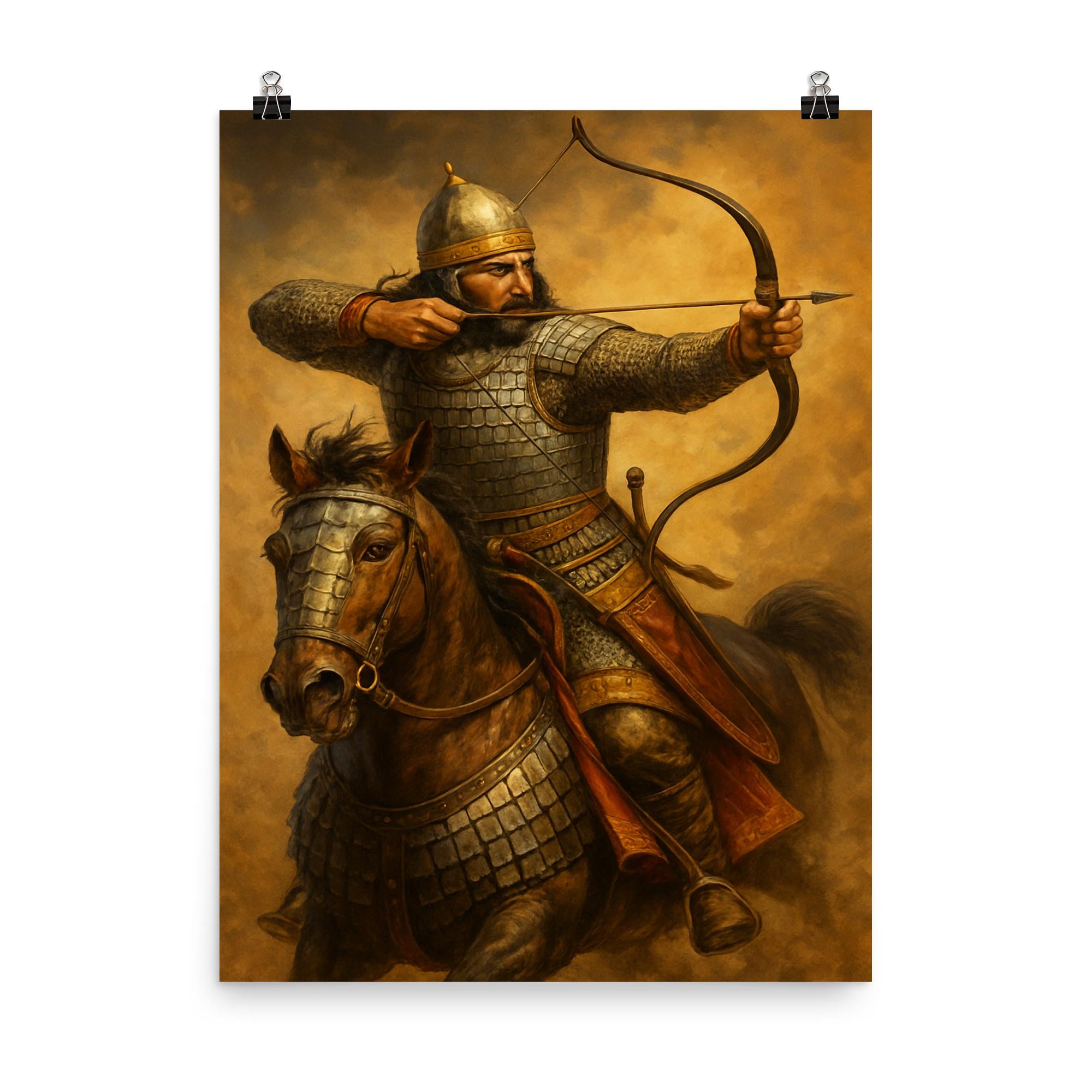 Parthian Cataphract Turning for the Fatal Shot Poster Print | Historic ...