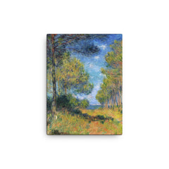 Path at Varengeville by Claude Monet, 1882 canvas print on a plain backdrop in size 12"x16".