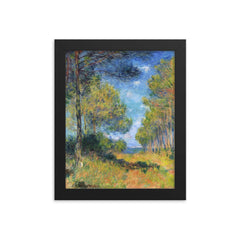 Path at Varengeville by Claude Monet, 1882 framed print on a plain backdrop in size 8"x10".
