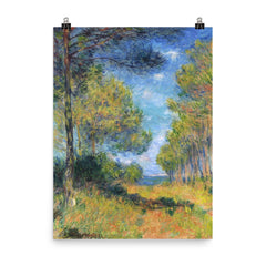 Path at Varengeville by Claude Monet, 1882 poster on a plain backdrop in size 8"x10".