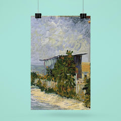 Path in Montmartre with Sunflowers by Vincent van Gogh, 1887 poster 6