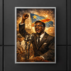 Patrice Lumumba defiant at independence speech poster 5
