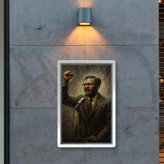 Patrice Lumumba final speech in rain poster 2
