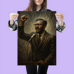 Patrice Lumumba final speech in rain poster 3