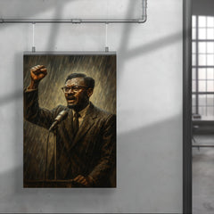 Patrice Lumumba final speech in rain poster 4