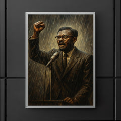 Patrice Lumumba final speech in rain poster 5