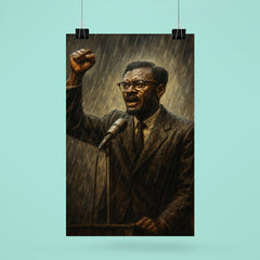 Patrice Lumumba final speech in rain poster 6