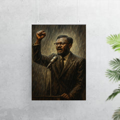Patrice Lumumba final speech in rain poster 7