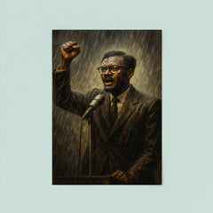 Patrice Lumumba final speech in rain poster 8