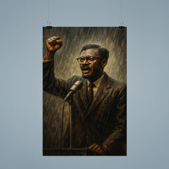 Patrice Lumumba final speech in rain poster 9