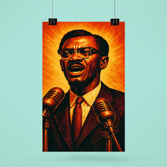 Patrice Lumumba independence speech portrait poster 6