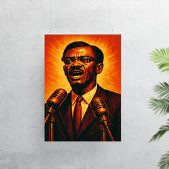 Patrice Lumumba independence speech portrait poster 7
