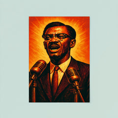 Patrice Lumumba independence speech portrait poster 8