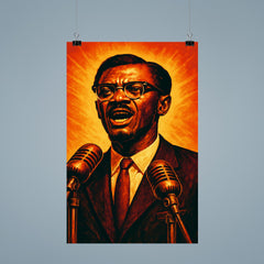 Patrice Lumumba independence speech portrait poster 9