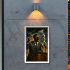 Patrice Lumumba independence speech under gathering storm poster 2