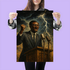 Patrice Lumumba independence speech under gathering storm poster 3