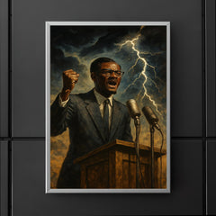 Patrice Lumumba independence speech under gathering storm poster 5