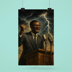 Patrice Lumumba independence speech under gathering storm poster 6
