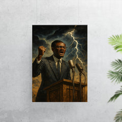 Patrice Lumumba independence speech under gathering storm poster 7