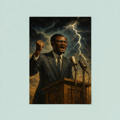 Patrice Lumumba independence speech under gathering storm poster 8