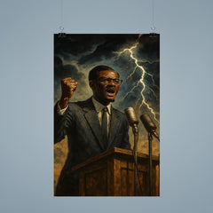 Patrice Lumumba independence speech under gathering storm poster 9