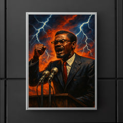 Patrice Lumumba speech under electric skies poster 5