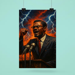 Patrice Lumumba speech under electric skies poster 6