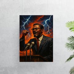 Patrice Lumumba speech under electric skies poster 7