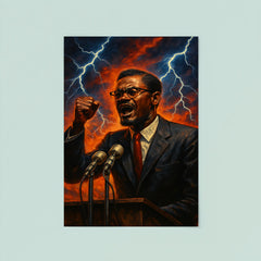 Patrice Lumumba speech under electric skies poster 8