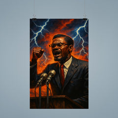 Patrice Lumumba speech under electric skies poster 9