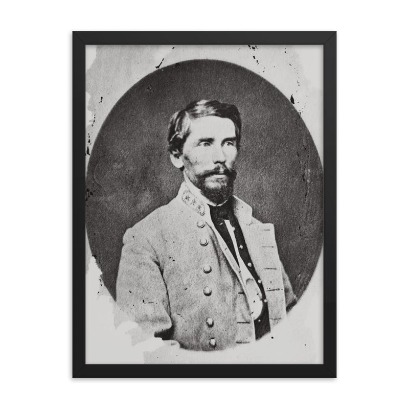 Patrick Cleburne framed print on a plain backdrop in size 18