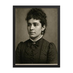 Patrisia Gonzales framed print on a plain backdrop in size 18"x24".