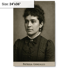 Patrisia Gonzales metal print on a plain backdrop in size 24"x36".
