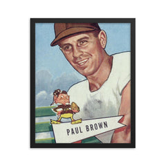 Paul Brown framed print on a plain backdrop in size 16"x20".