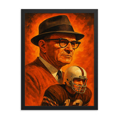 Paul Brown framed print on a plain backdrop in size 18"x24".