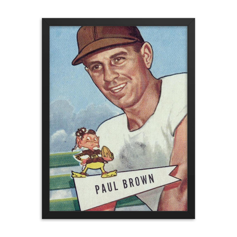Paul Brown framed print on a plain backdrop in size 18