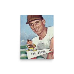Paul Brown poster on a plain backdrop in size 12"x16".